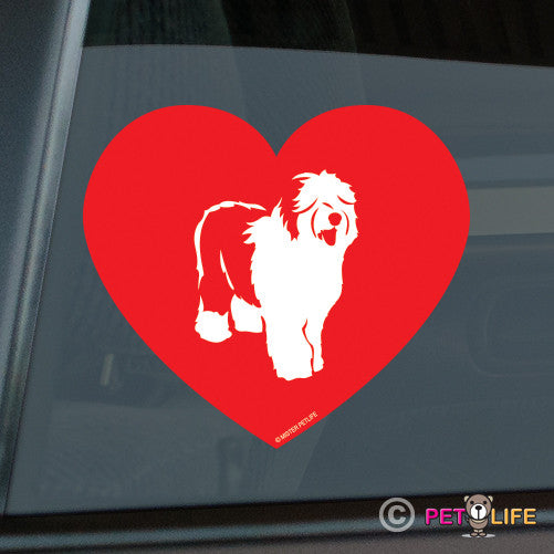 Love Old English Sheepdog Sticker