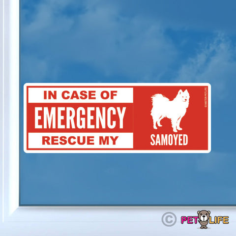 In Case of Emergency Rescue My Samoyed Sticker