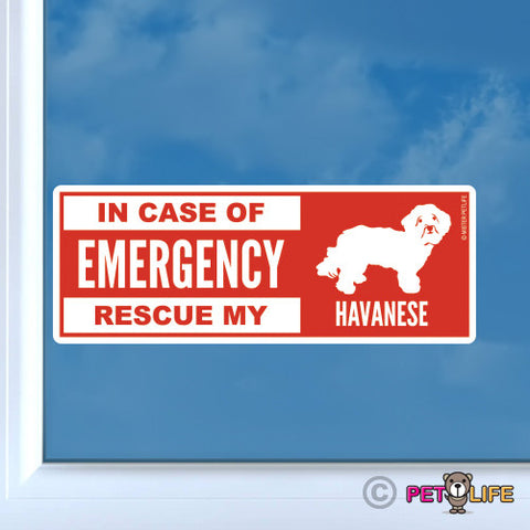 In Case of Emergency Rescue My Havanese Sticker