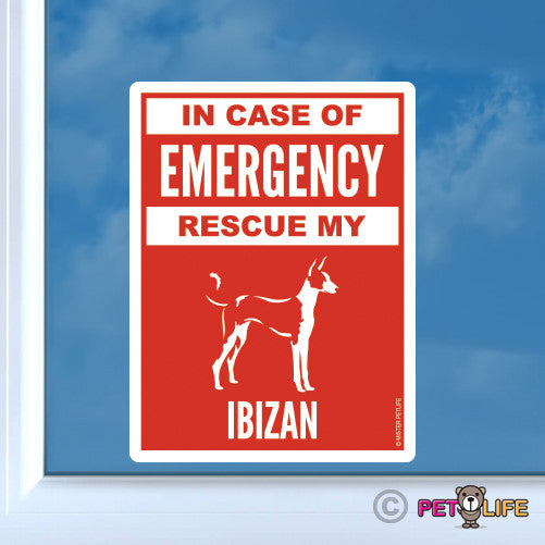 In Case of Emergency Rescue My Ibizan Sticker