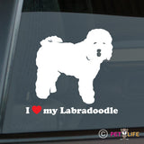 I Love My Labradoodle Sticker