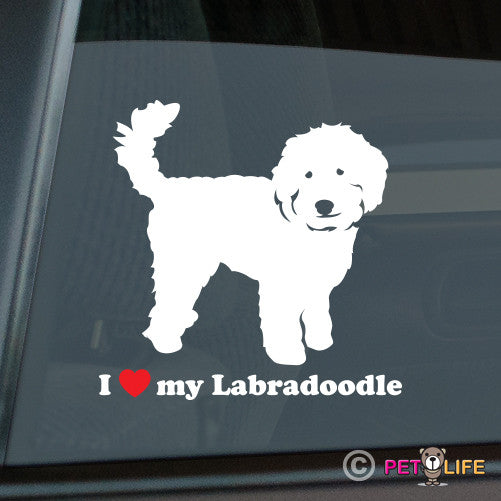 I Love My Labradoodle Sticker