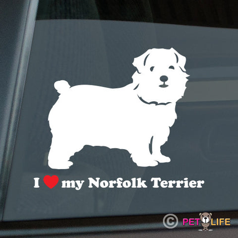 I Love My Norfolk Terrier Sticker