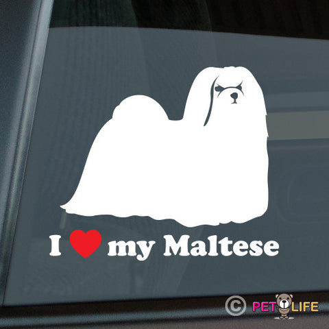 I Love My Maltese Sticker