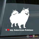 I Love My American Eskimo Sticker