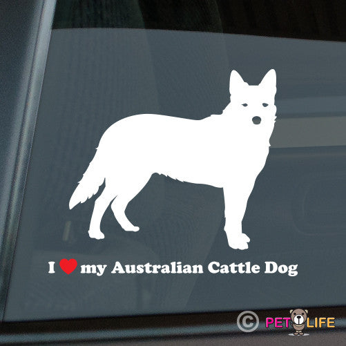 I Love My Australian Cattle Dog Sticker