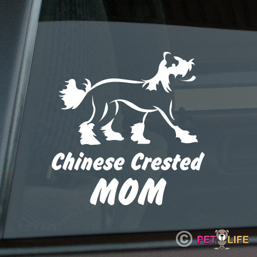 Chinese Crested Mom Sticker