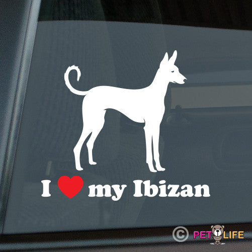 I Love My Ibizan Sticker