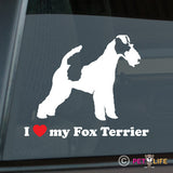 I Love My Fox Terrier Sticker