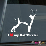 I Love My Rat Terrier Sticker