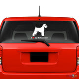 I Love My Schnauzer Sticker