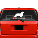 I Love My Dachshund Sticker