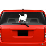 I Love My Bichon  Sticker