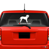 I Love My Border Terrier Sticker