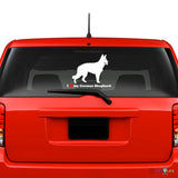 I Love My German Shepherd Sticker