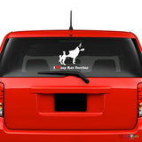 I Love My Rat Terrier Sticker